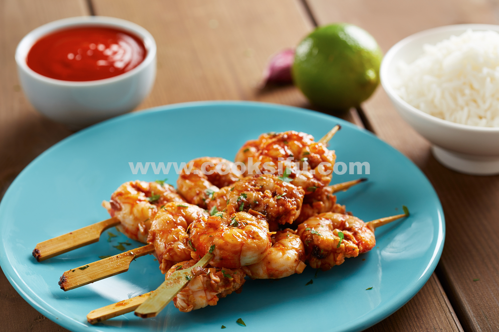 Grilled Sriracha Shrimp Skewers