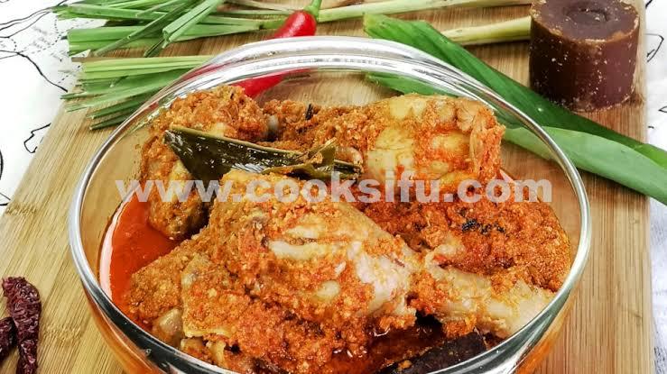 Chicken rendang without coconut milk