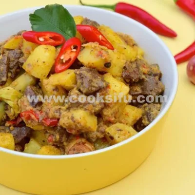 Indonesian Spicy Potato Chicken Livers