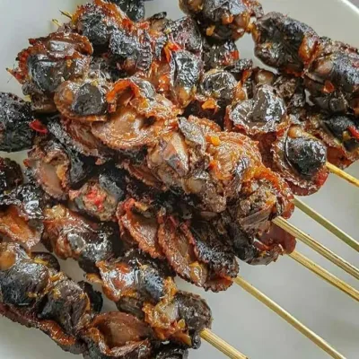 Indonesian clam satay