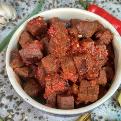 Indonesian spicy beef liver stir fry